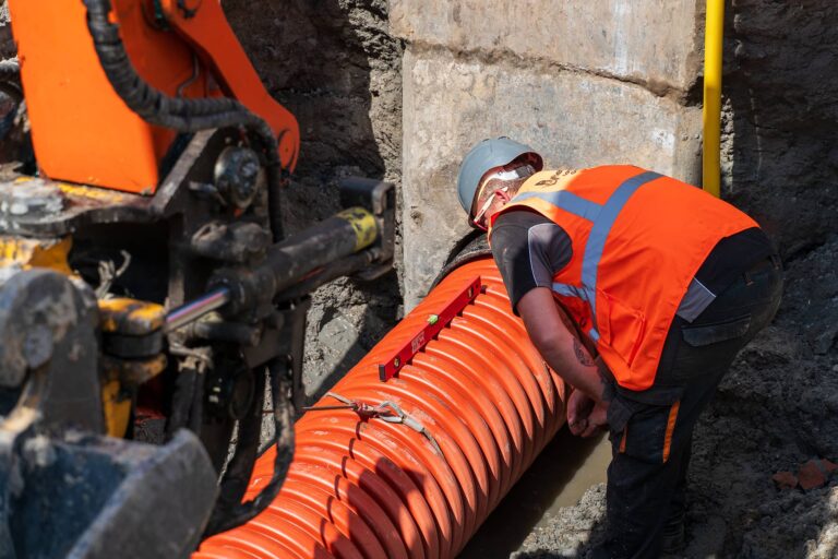 Werkzaamheden vervanging riolering aan de James Wattstraat Heerhugowaard.