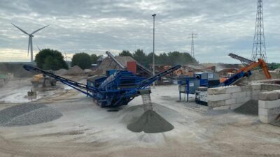 overzicht van hoe betonpuin op de WBR in Franeker wordt omgezet in betongranulaat
